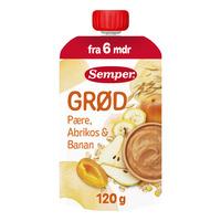 Semper Fruktgröt med päron, aprikos och banan 6 mån+ - 120 g