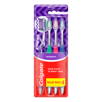 Colgate Zig-Zag Antibac Medium Tandborste - 4 st
