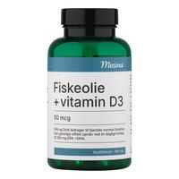 Mezina Fiskolja + Vitamin D3 50 mcg - 160 kapslar