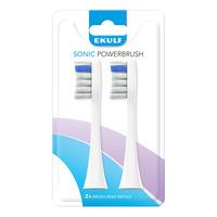 Ekulf Sonic PowerBrush Refill Borsthuvuden - Vita - 2 st