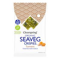 Clearspring Seaveg Crispies Gurkmeja (Tångchips), eko - 4 g