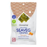 Clearspring Seaveg Crispies Gurkmeja Multipack (Tångchips), eko - 5x4 g