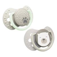 Lovi Buddy Bear Silikonnapp 0-6 mån. - 2 st
