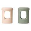 Hevea Wide neck Sleeve 150 ml - Sand & Seafoam Blue - 2 st