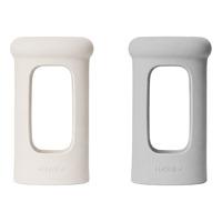 Hevea Wide neck Sleeve 250 ml - Milky White & Gorgeous Grey - 2 st