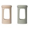 Hevea Wide neck Sleeve 250 ml - Sand & Seafoam Blue - 2 st
