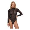 NORTIE Gry Bodystocking, öppen m. Långa Ärmar - Onesize