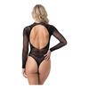 NORTIE Gry Bodystocking, öppen m. Långa Ärmar - Onesize