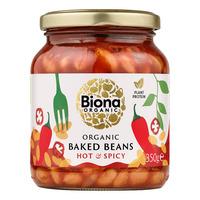 Biona Organic Baked Beans (Hot & Spicy), eko - 350 g