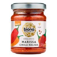 Biona Organic Harissa Chili Relish, eko - 125 g