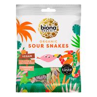 Biona Organic Syrligt Vingummi Ormar, eko - 75 g