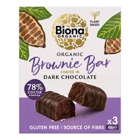 Biona Organic Mörk Choklad Brownie Bar, eko - 3 st