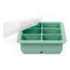 Haakaa Silicone Freezer Tray with Lid - 6 Compartments - Pea Green