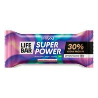 LifeFood Flower Power Proteinbar- Almond Cookie, eko - 40 g