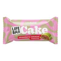 LifeFood Lifebar Cake Strawberry Caramel Matcha, eko - 35 g