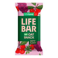 LifeFood Lifebar Havrebar Berry Fusion, eko - 40 g