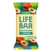 LifeFood Lifebar Havrebar Protein Hazelnut Crunch, eko - 40 g