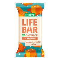 LifeFood Lifebar Havrebar Protein Salted Caramel Crisp, eko - 40 g