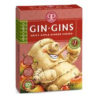 The Ginger People Ginger Chews (Gins Gins) Spicy Apple Travel Pack - 42 g