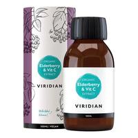 Viridian Elderberry & Vitamin C Extract, eko - 100 ml