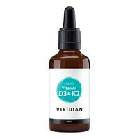 Viridian Vitamin D3 & K2 - Flytande - 50 ml