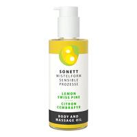 Sonett Mistelform Kropps- och Massageolja Citron-Cembrafyr, eko - 145 ml