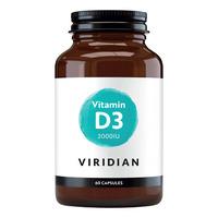 Viridian Vitamin D3 - 2000 IU - 60 kapslar