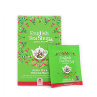 English Tea Shop, Green Tea & Pomegranate eko - 20 påsar
